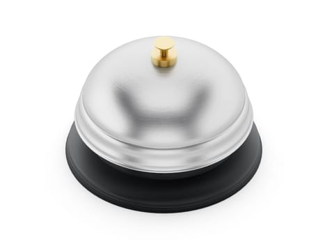 Service bell isolated on white. 3D illustration.