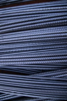 Steel wire for construction work, close-up of iron wire