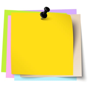 little sticky papers wild about each other with colored pin needle and free copy space