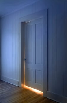 What is behind the closed door?