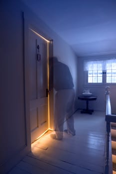 What is behind the closed door?