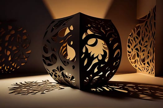 Capturing Unique Abstract Shadows with Creative Techniques. Generative AI.