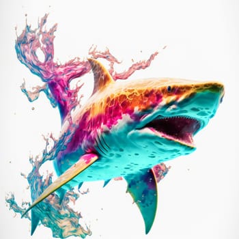 Abstraction of Shark Painting Generative AI