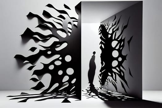 Capturing Unique Abstract Shadows with Creative Techniques. Generative AI.