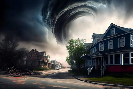 Capturing the Moment of a Catastrophic Tornado.  The Power of Nature.  Generative AI.