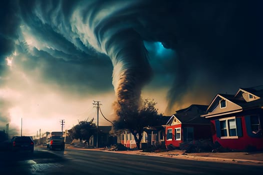 Capturing the Moment of a Catastrophic Tornado.  The Power of Nature.  Generative AI.