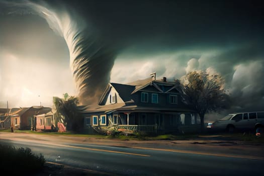 Capturing the Moment of a Catastrophic Tornado.  The Power of Nature.  Generative AI.
