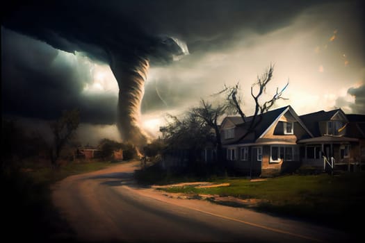 Capturing the Moment of a Catastrophic Tornado.  The Power of Nature.  Generative AI.
