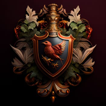 Coat of Arms luxury Emblem Logo. Heraldic element.  Generative AI.