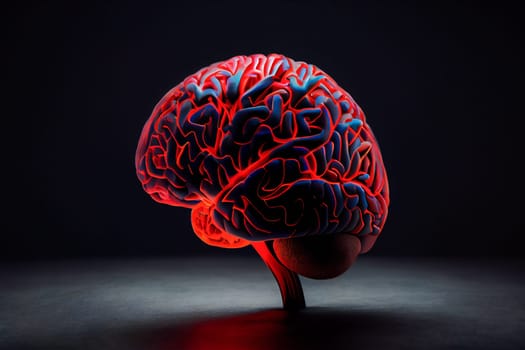 Human brain.  Generative AI.
