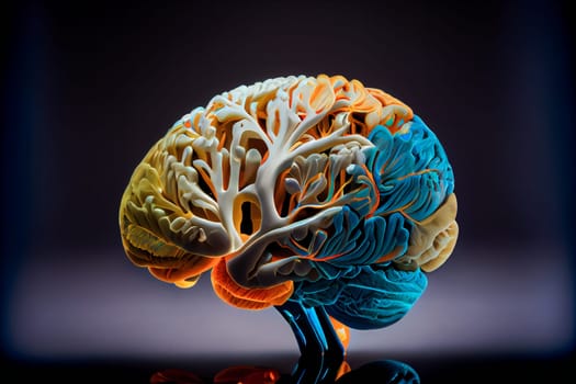 Human brain.  Generative AI.