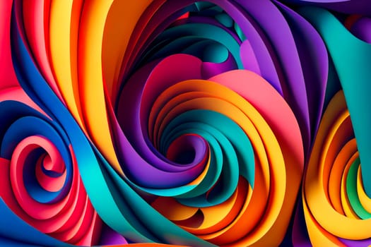 Colorful wallpaper background. Multicolored swirl. Generative AI.