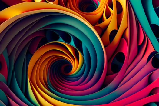 Colorful wallpaper background. Multicolored swirl. Generative AI.