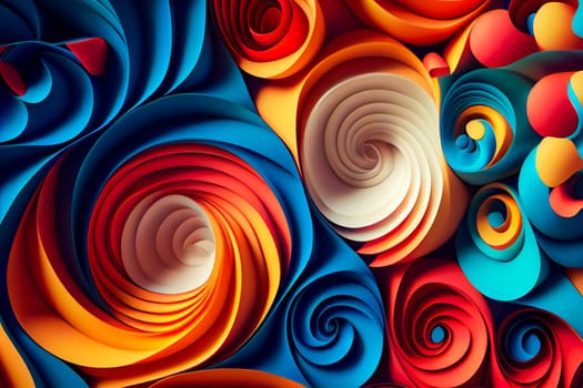 Colorful wallpaper background. Multicolored swirl. Generative AI.