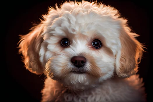 Portrait Of Maltipoo.  Generative AI.