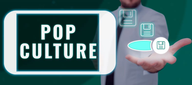 Conceptual display Pop Culture, Business showcase describes the lifestyle and tastes of the majority of mostly younger people