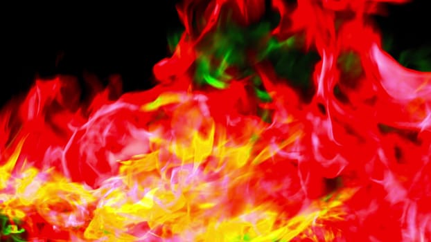 Colorful fire. Computer generated 3d render