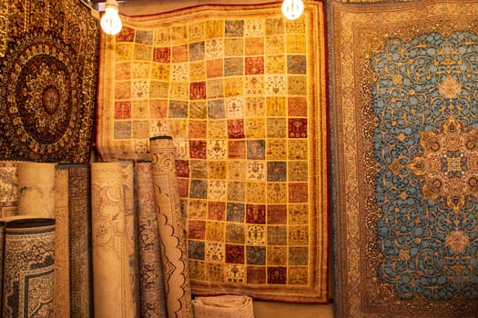 Carpets in the Grand Bazaar, Istanbul, Turkey.