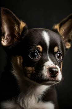 Cute  puppy dog.  Generative AI.