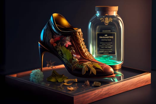 Fashionable High Heels. Fashion women's shoes. Shopping concept.  Generative AI.