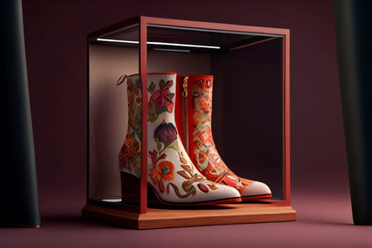 Fashionable High Heels. Fashion women's shoes. Shopping concept.  Generative AI.