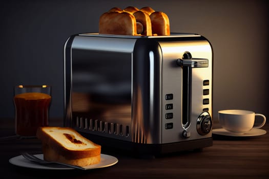 Modern Design Toaster. Generative AI