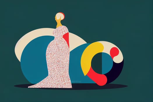 Abstract illustration image of a pregnant woman