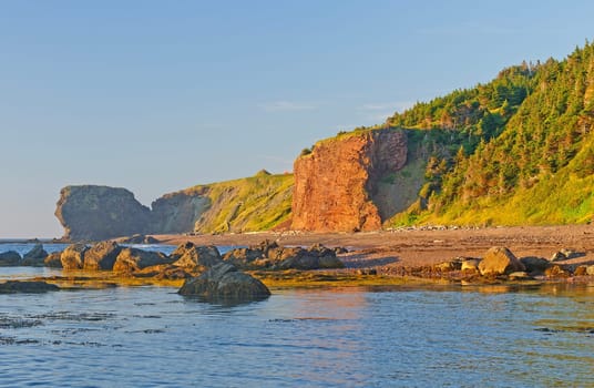 Dramatic Cliffs on a Rugged Coast on the Green Gardens in Gros Morne National Park in Newfoundland