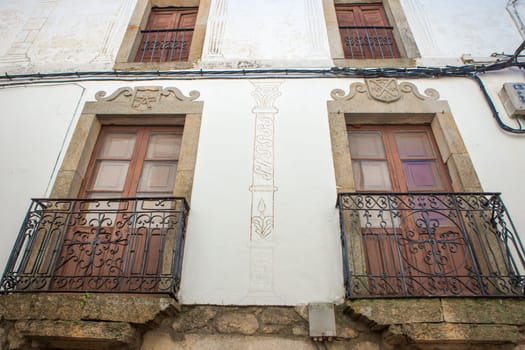 Hoyos, beautiful little town in Sierra de Gata, Caceres, Extremadura, Spain. Sgraffito decorations