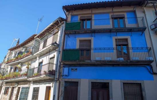 Hoyos, beautiful little town in Sierra de Gata, Caceres, Extremadura, Spain. Gabriel y Galan Square