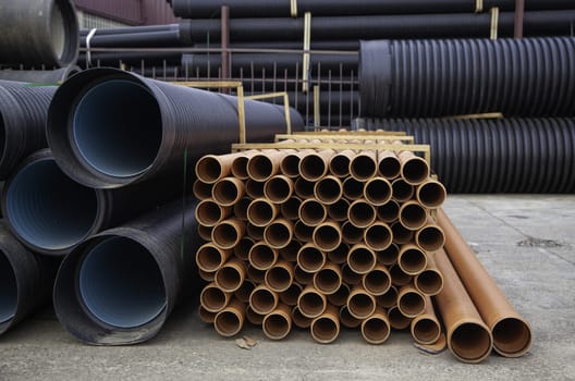 Detail of construction materials to channel water