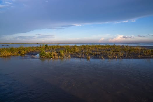 Beautiful landscape view of Padma river in Bangladesh