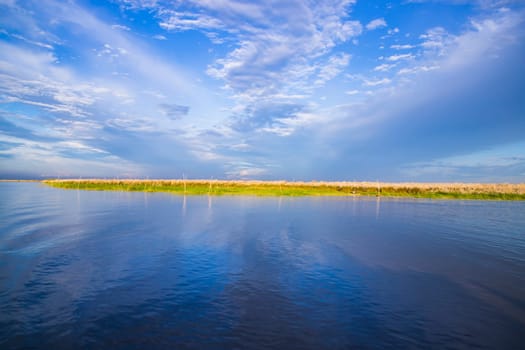 Beautiful landscape view of Padma river in Bangladesh