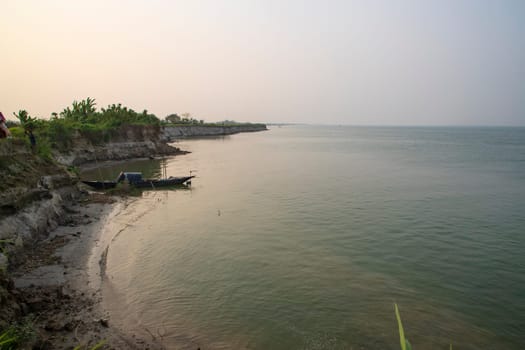 Beautiful landscape view of Padma river in Bangladesh
