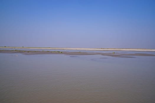 Beautiful landscape view of Padma river or Island in Bangladesh