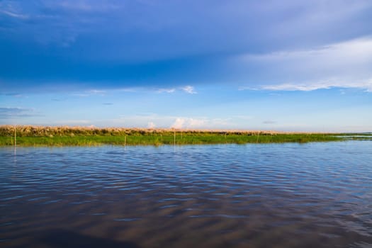 Beautiful landscape view of Padma river in Bangladesh