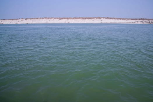 Padma River Bluewater and sand island with blue sky  beautiful  landscape view