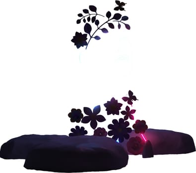 access element for Valentine's Day and Mother's Day greeting card, 3D rendering of celebrations on special days.