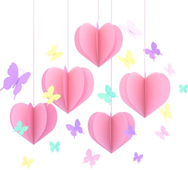 access element for Valentine's Day and Mother's Day greeting card, 3D rendering of celebrations on special days.