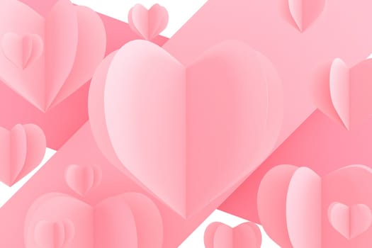 access element for Valentine's Day and Mother's Day greeting card, 3D rendering of celebrations on special days.