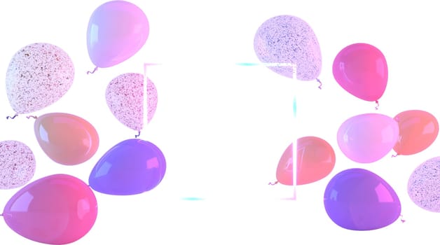 access element for Valentine's Day and Mother's Day greeting card, 3D rendering of celebrations on special days.