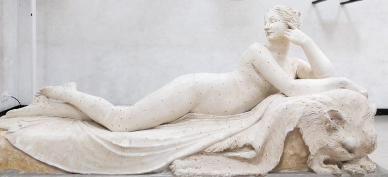 Possagno, Italy - June 2022: lying Venus - Najade Giacente - by Antonio Canova, 1816