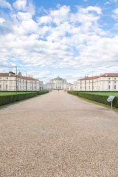 Turin, Italy - January 2023: Stupinigi Royal Palace. Luxury old baroque exterior
