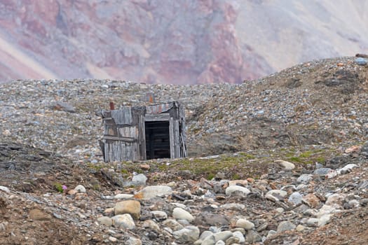 Abandoned Trapper Hut in the Arctic in the Svalbard Islands in Norway
