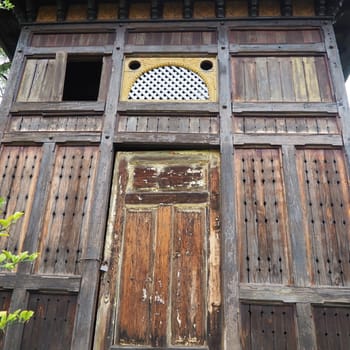 Banja Koviljaca, Serbia, Guchevo, Loznica, September 30, 2022. Rehabilitation center with sulfur and iron mineral waters. An old wooden house above a healing sulfur spring. Banja Koviljacha