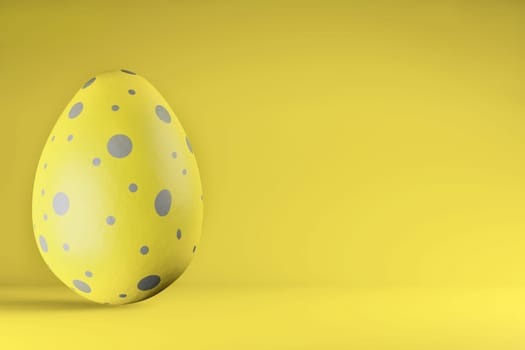 Painted Easter egg in trendy colors 2021 Illuminating and Ultimate gray, 3D render