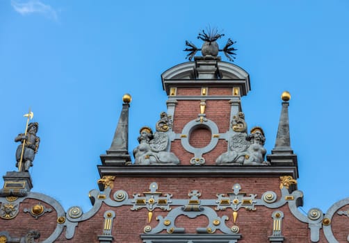 Facade of Great Arsenal in Gdansk, Pomorskie, Poland