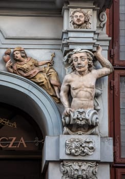 Facade of Great Arsenal in Gdansk, Pomorskie, Poland
