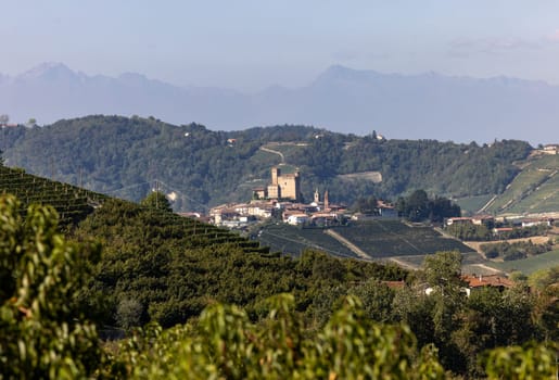 Langhe vineyards near Serralunga d'Alba. Unesco Site, Piedmont, Italy