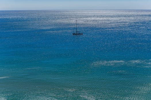 Turquoise water on the uncrowded beaches of Sagres in Algarve, Portugal